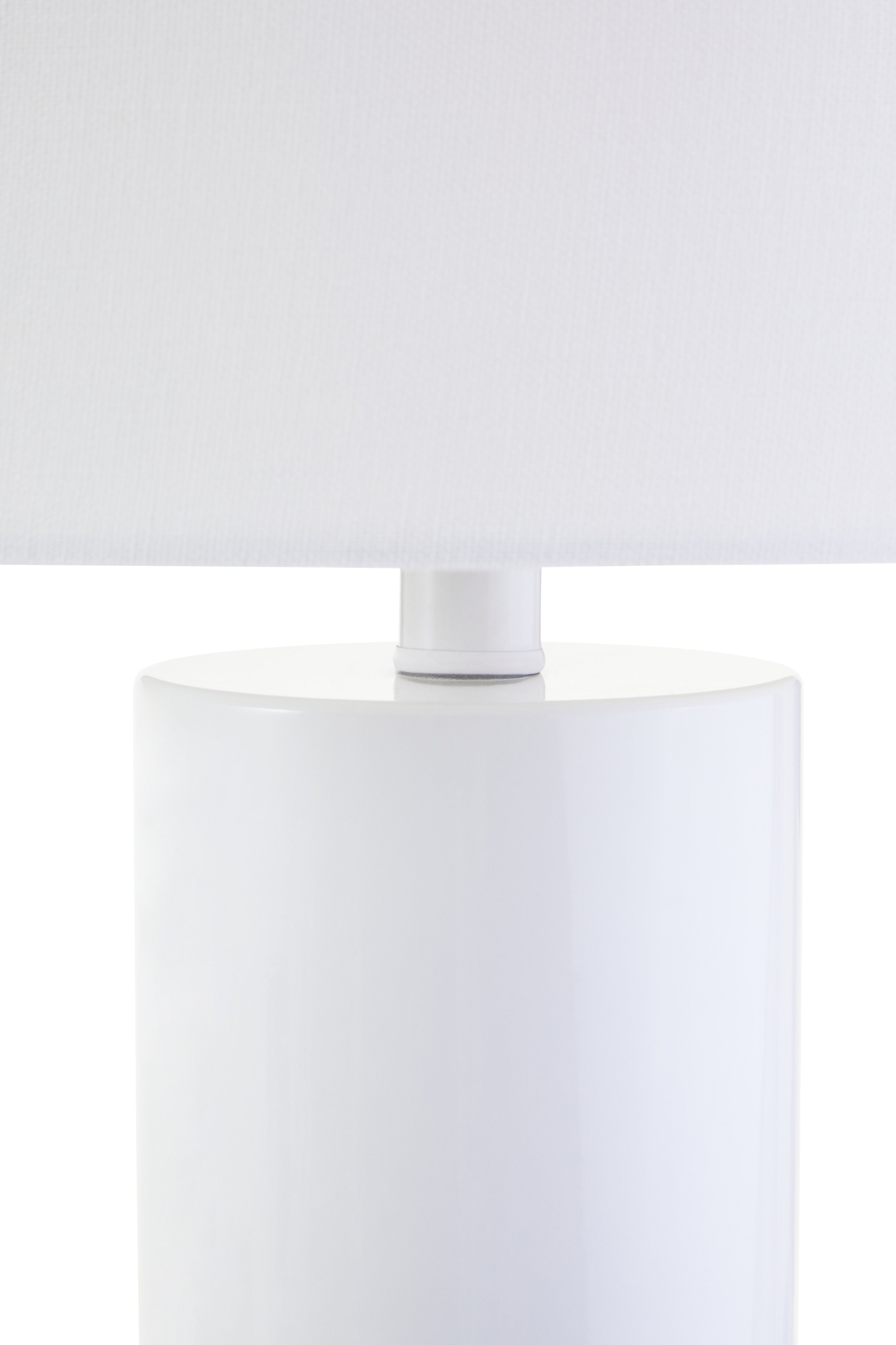 Eben Black Marble Base & White Shade Table Lamp